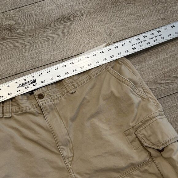 Polo Ralph Lauren Cargo Shorts Men 42T Utility Pockets Classic Khaki Vintage Y2K - Picture 5 of 8